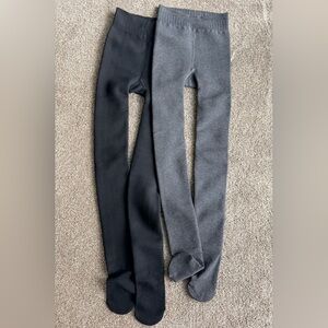 Gray and Black Ultra Warm Leggings brand new
